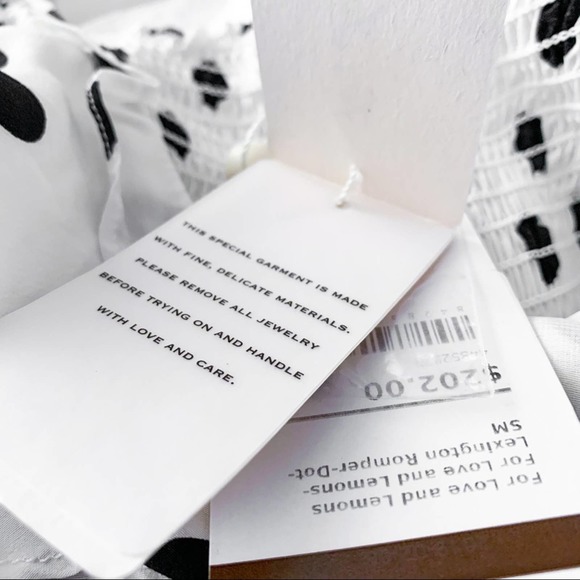 FOR LOVE & LEMONS lexington polka dot romper, s - Picture 11 of 13